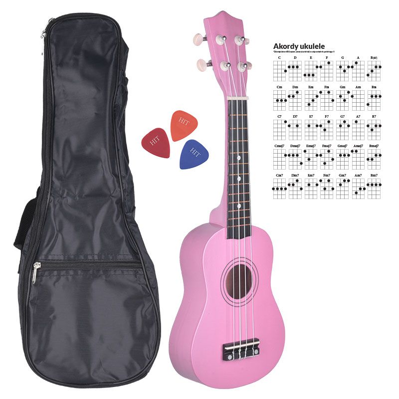 NN UK 01 PINK ukulele sopranowe różowe pokrowiec