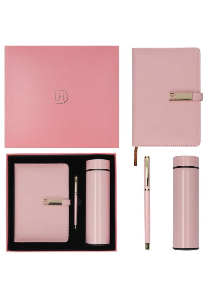 DH Line Notes Długopis Termos Pink Gold zestaw różowy złoty prezent upominek święta gwiazdka