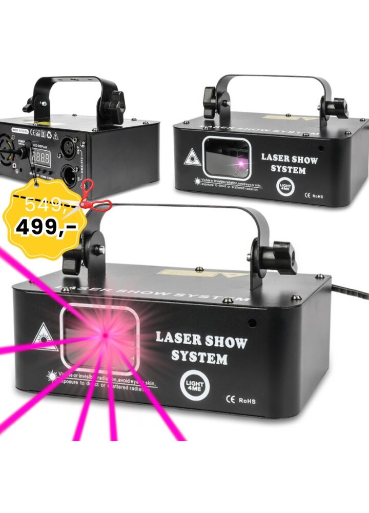 LIGHT4ME LASER RGB GEOMETRIC 500mW projektor laserowy rzutnik sceniczny skaner dyskotekowy