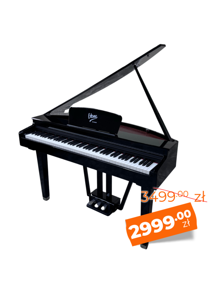 V-TONE GP-88 BK pianino cyfrowe grand piano stacjonarne czarne ważone klawisze klawiatura młoteczkowa USB-B AUX IN LINE OUT 2 wyjścia słuchawkowe