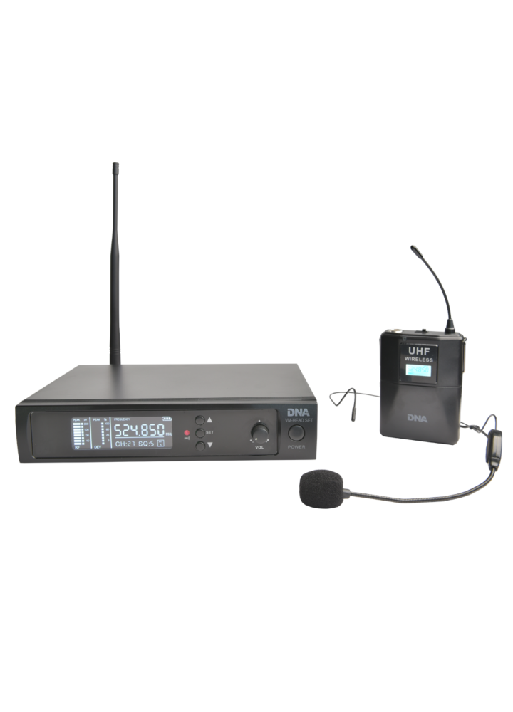 DNA VM - HEAD SET wireless microphone headset bodypack receiver set UHF 518-542 MHz