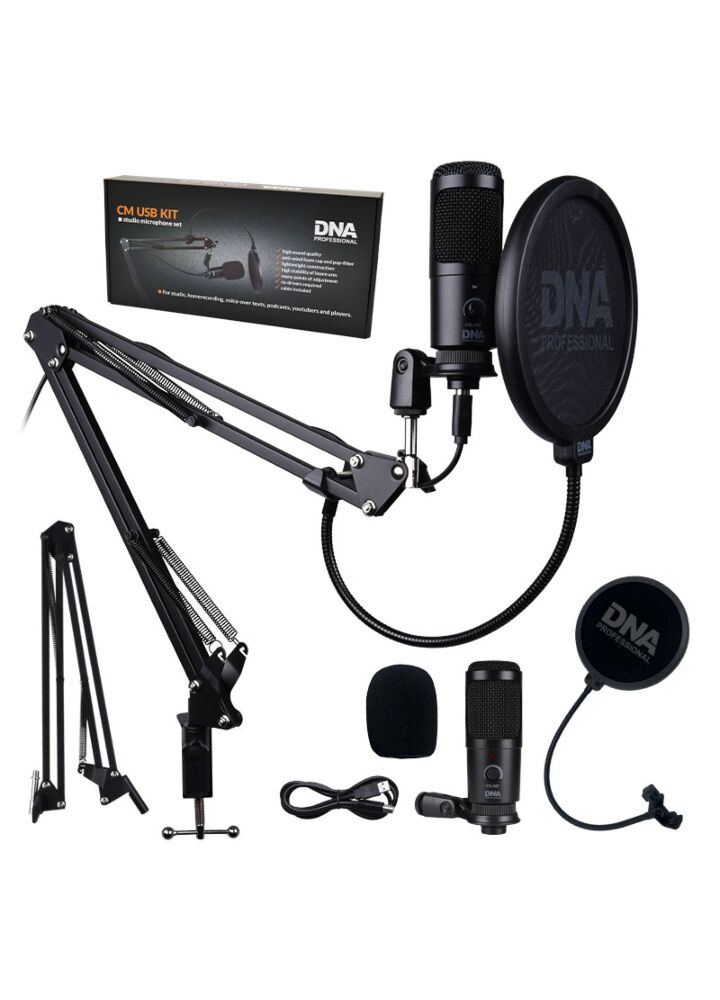 DNA CM USB KIT mikrofon pojemnościowy USB zestaw ramię pop filtr kabel
