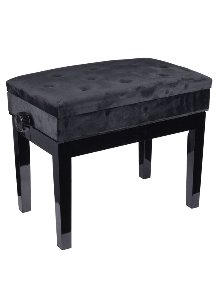 NN ŁAWA 2 WL ława do pianina ze schowkiem WELUR BK PO ZWROCIE OD KLIENTA