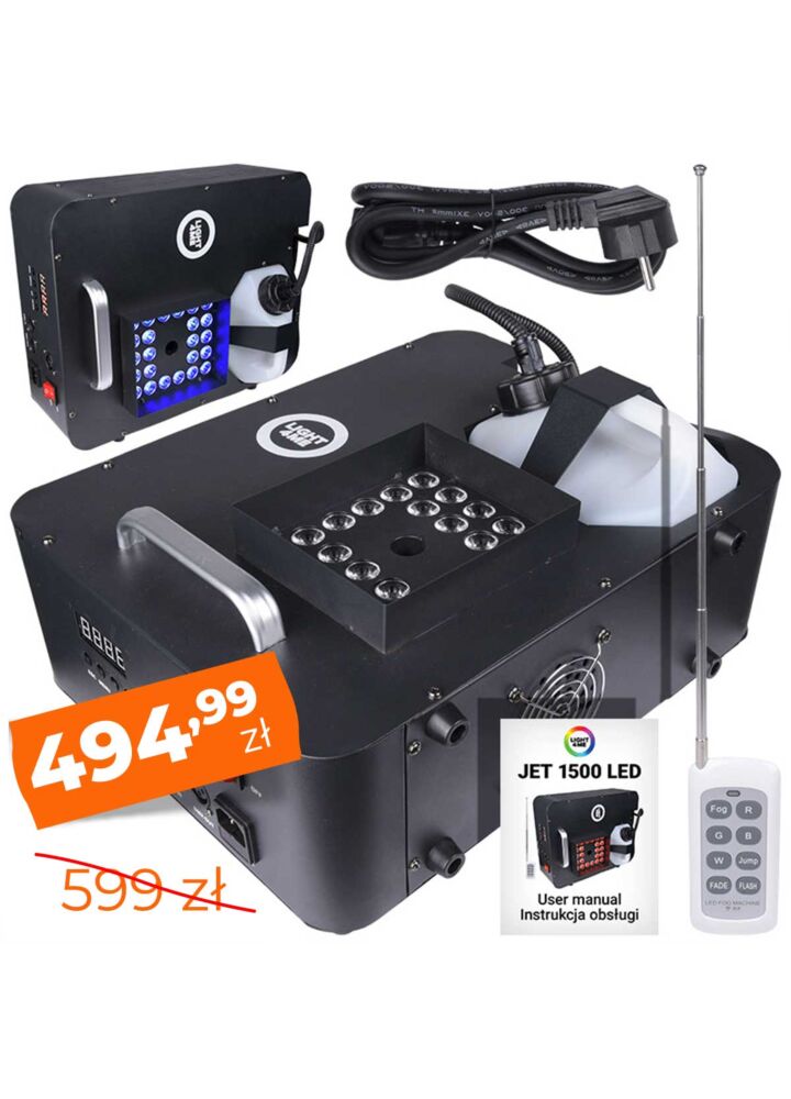 LIGHT4ME JET 1500 LED wytwornica dymu pionowego na pilota