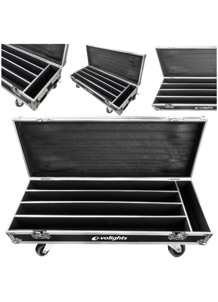 EVOLIGHTS GLAZE BAR CASE 4IN1 solidna skrzynia transportowa z kółkami na 4 listwy oświetleniowe