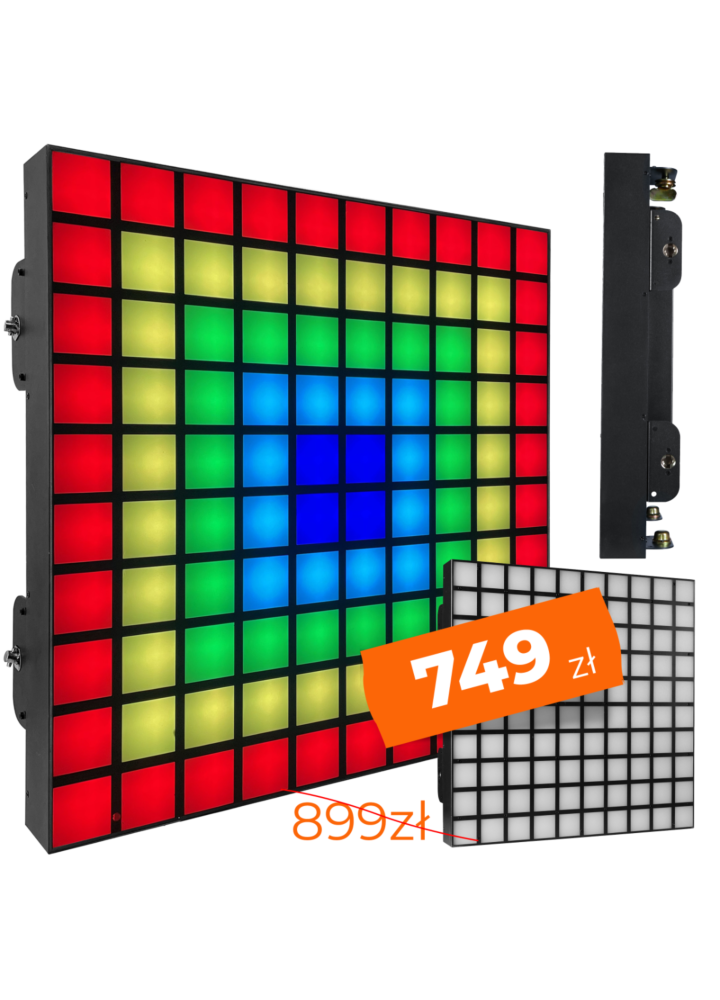 LIGHT4ME MATRIX PANEL 1010 RGB efekt świetlny oświetlenie klubowe dyskotekowe DJ na imprezę 700x0,2W SMD5050 LED