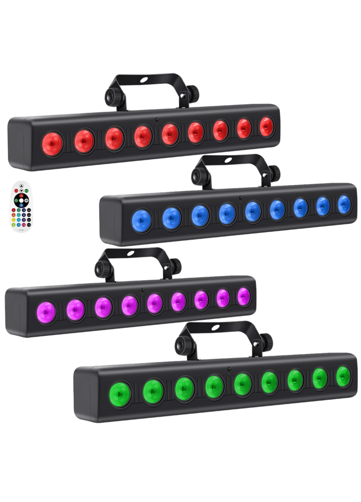 LIGHT4ME DECO BAR 8 RGBW listwa oświetleniowa dekoracja światłem wall washer 9x4W LED pilot bezprzewodowy