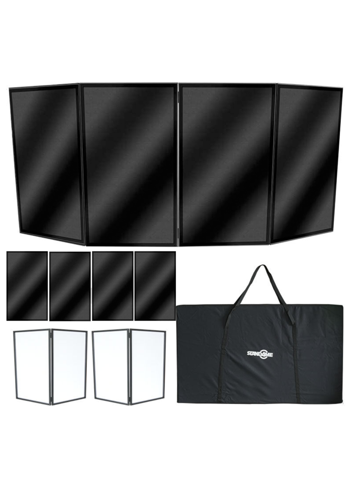 STAND4ME DJ PARAWAN COMPACT SET zestaw z pokrowcem + CZARNY MATERIAŁ osłona 4 szt