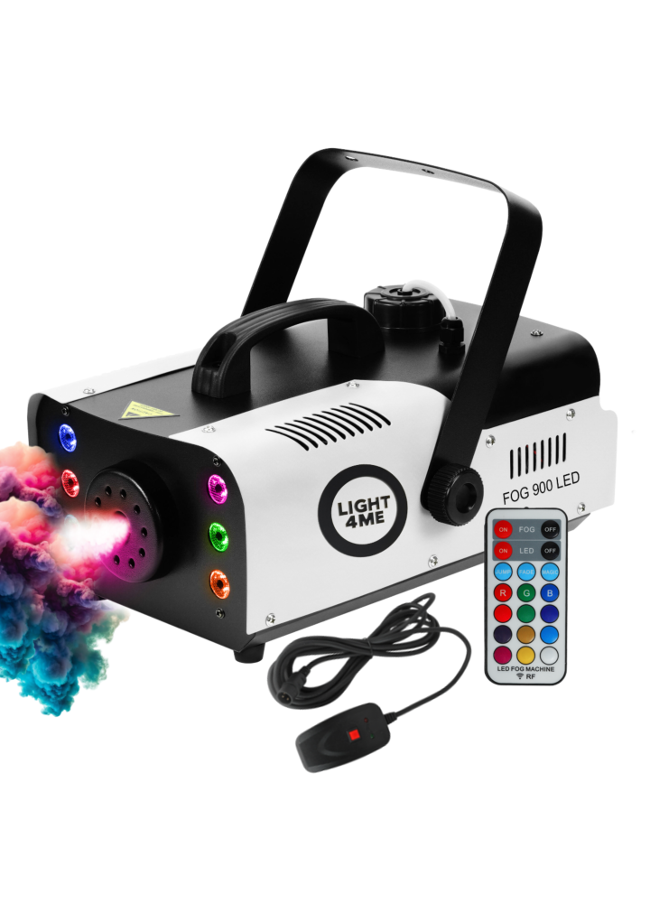 LIGHT4ME FOG 900 LED smoke fog machine wireless remote wired controller 900W light effect 6x3W RGB
