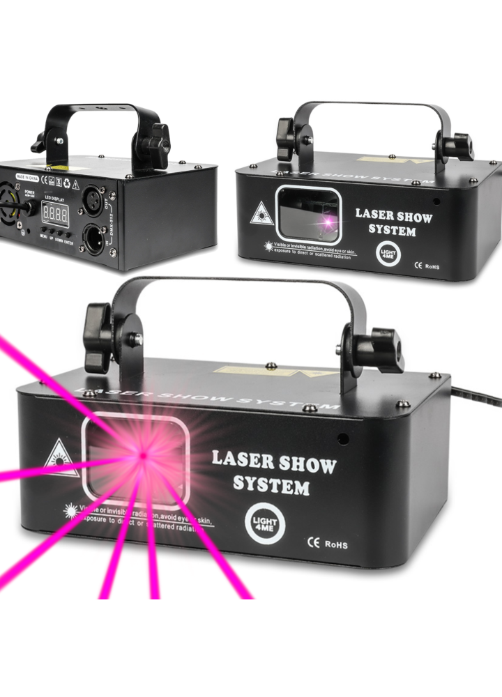 LIGHT4ME LASER RGB GEOMETRIC 500mW projektor laserowy rzutnik sceniczny skaner dyskotekowy