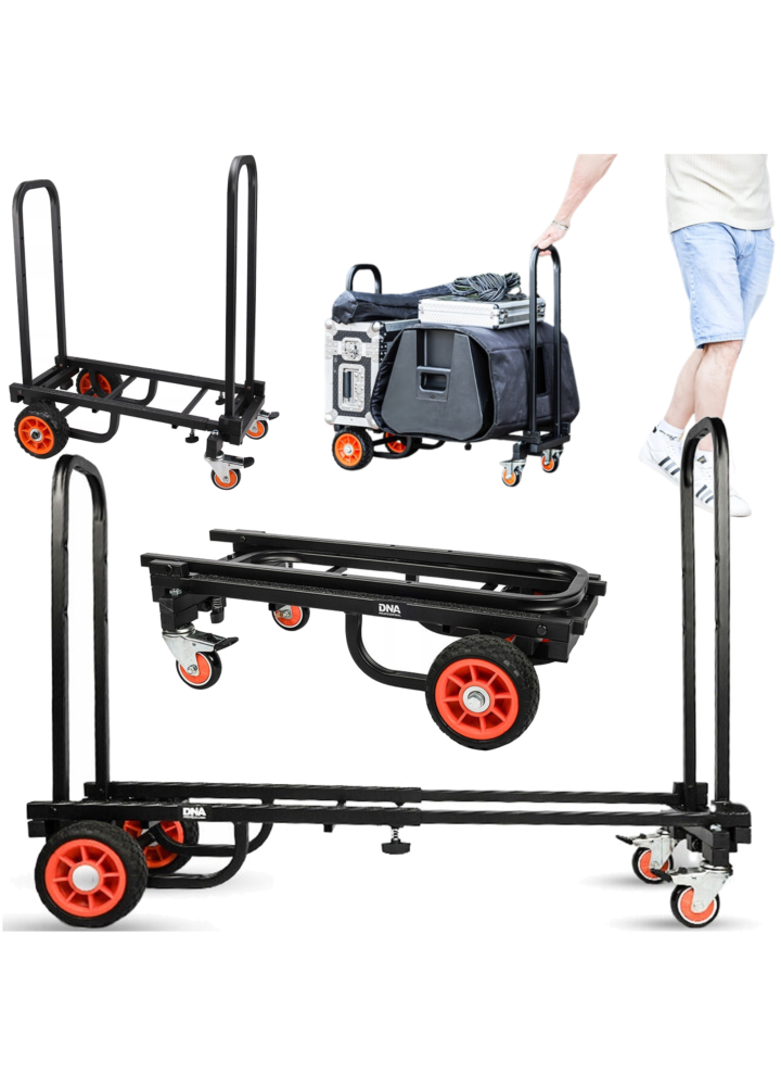 DNA CART M1 wózek transportowy składany pojemny metalowy platforma dwa uchwyty 150 kg