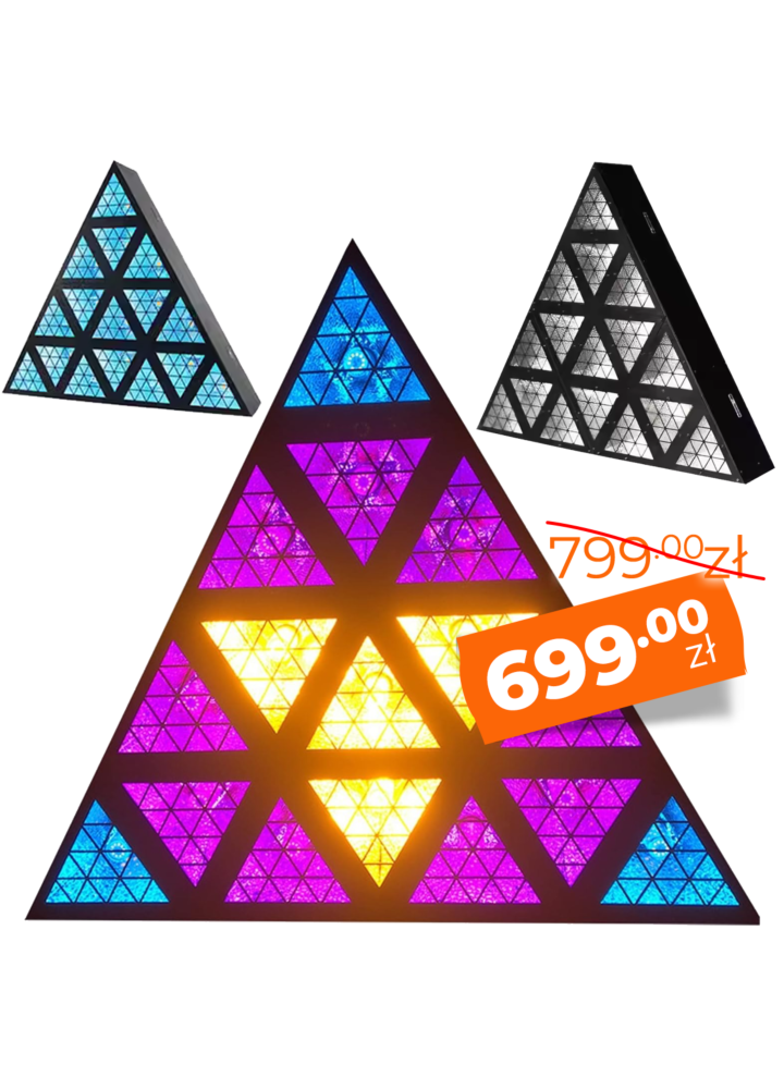 LIGHT4ME TRIANGIS efekt świetlny LED 64x2W RGBA oświetlenie klubowe dyskotekowe DJ na imprezę