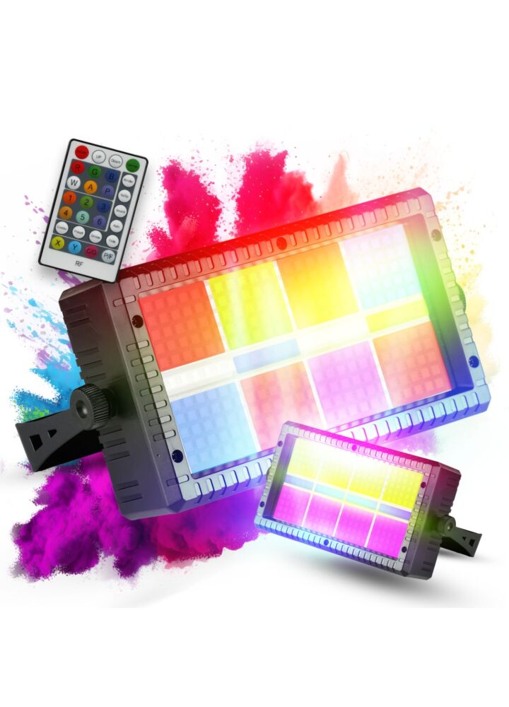 LIGHT4ME AURI STROBE stroboskop blinder oświetlacz efekt świetlny 24x1W CW/A + 240x0,2W RGB LED