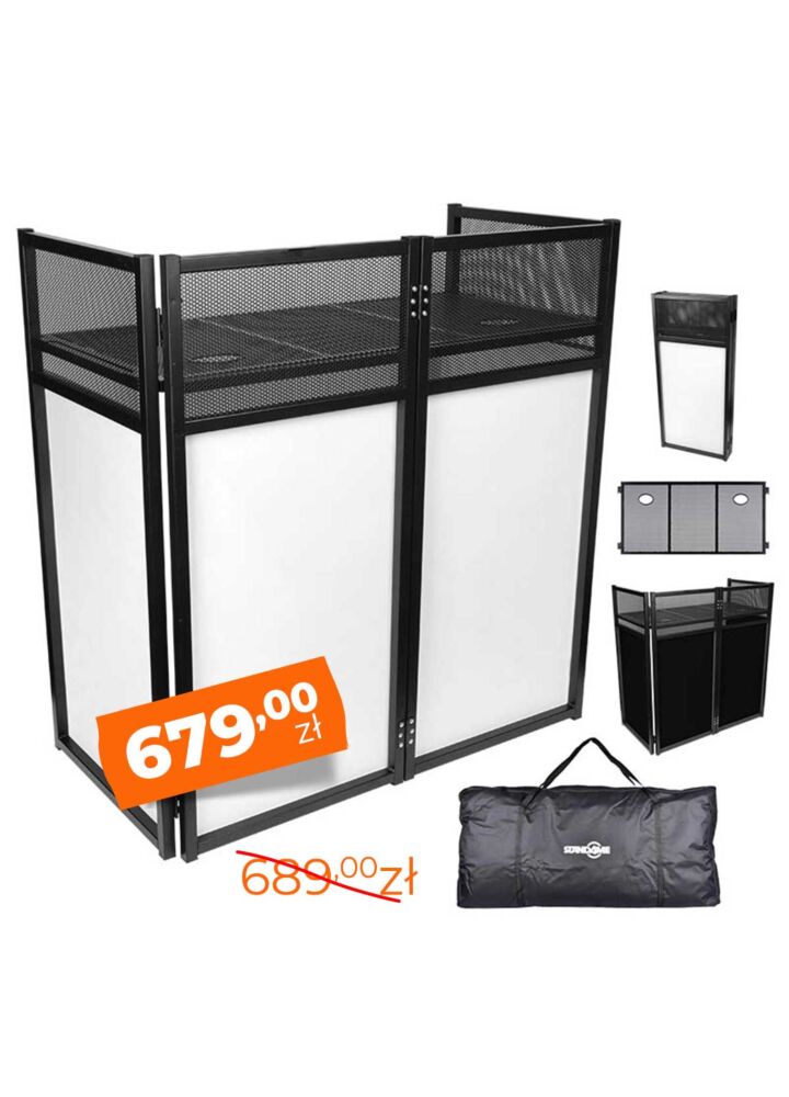 STAND4ME DJ PARAWAN XL stół ekran BK/WH DJ SCREEN