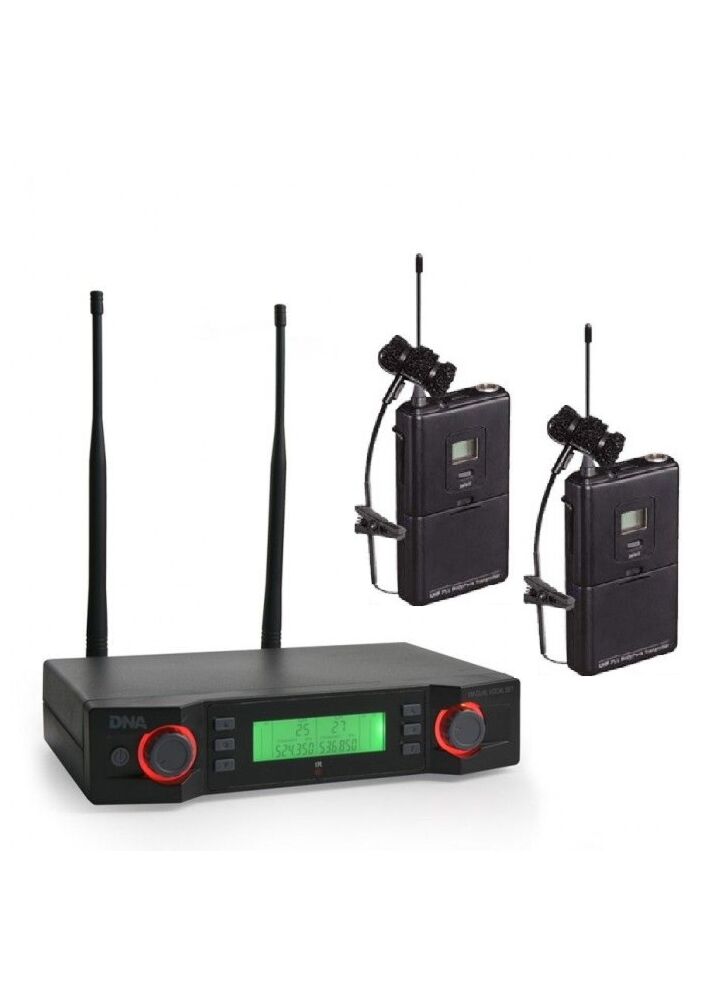 DNA VM - DUAL INSTRUMENTAL SAX SET instrumentalny mikrofon bezprzewodowy 2x nadajnik bodypack odbiornik podwójny zestaw UHF 518-542 MHz