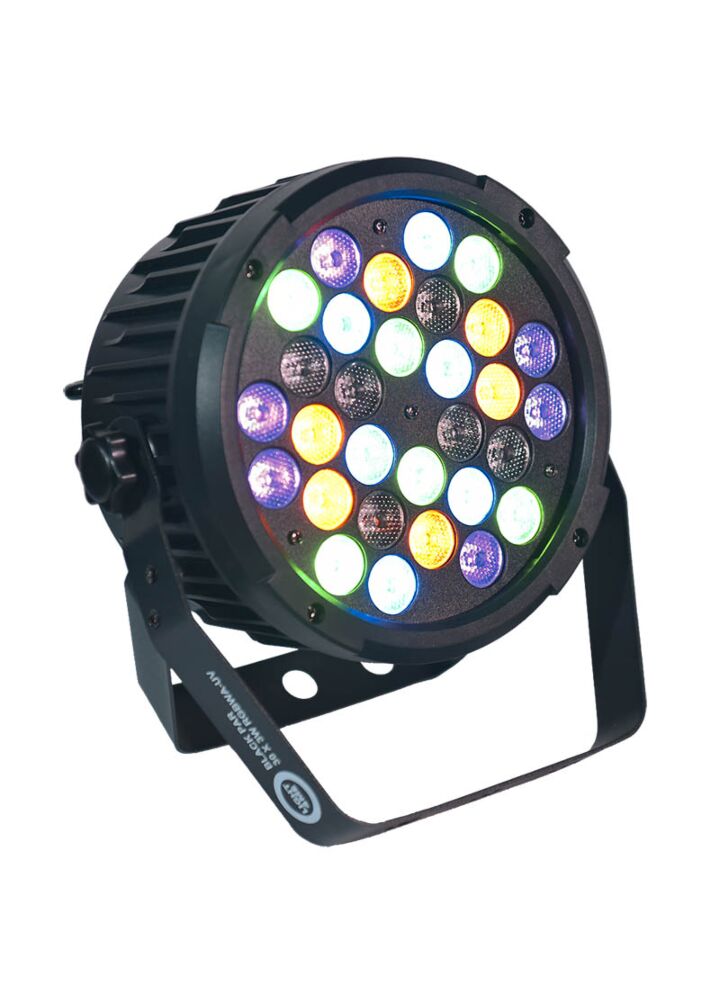 LIGHT4ME BLACK PAR 30x3W RGBA-UV LED reflektor sceniczny estradowy