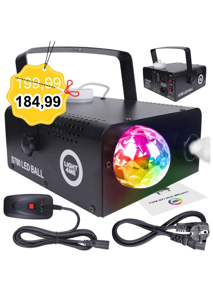 LIGHT4ME S 700W LED BALL wytwornica dymu mgły efekt LED flower
