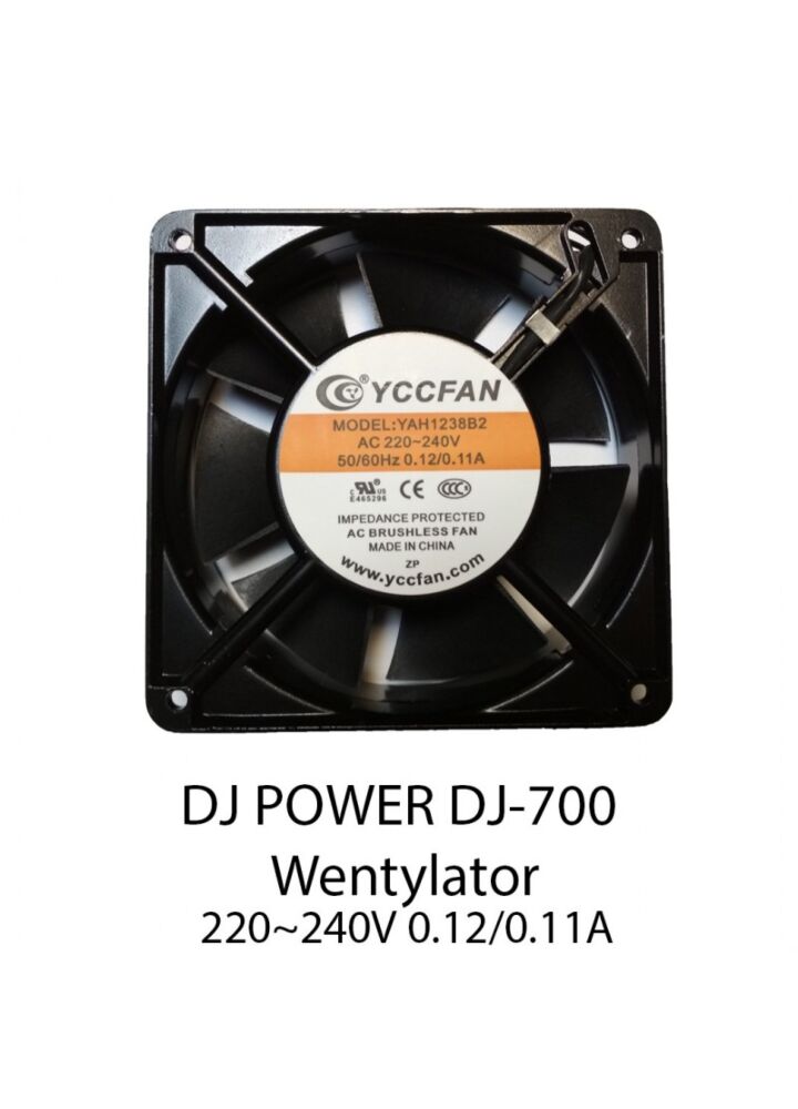 Z. DJ POWER DJ-700 wentylator 120x120x38 mm 220-240V, 0.12/0.11A