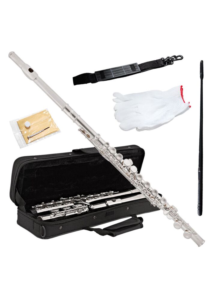 V-TONE VFL 16 flet poprzeczny metalowy c-key etui