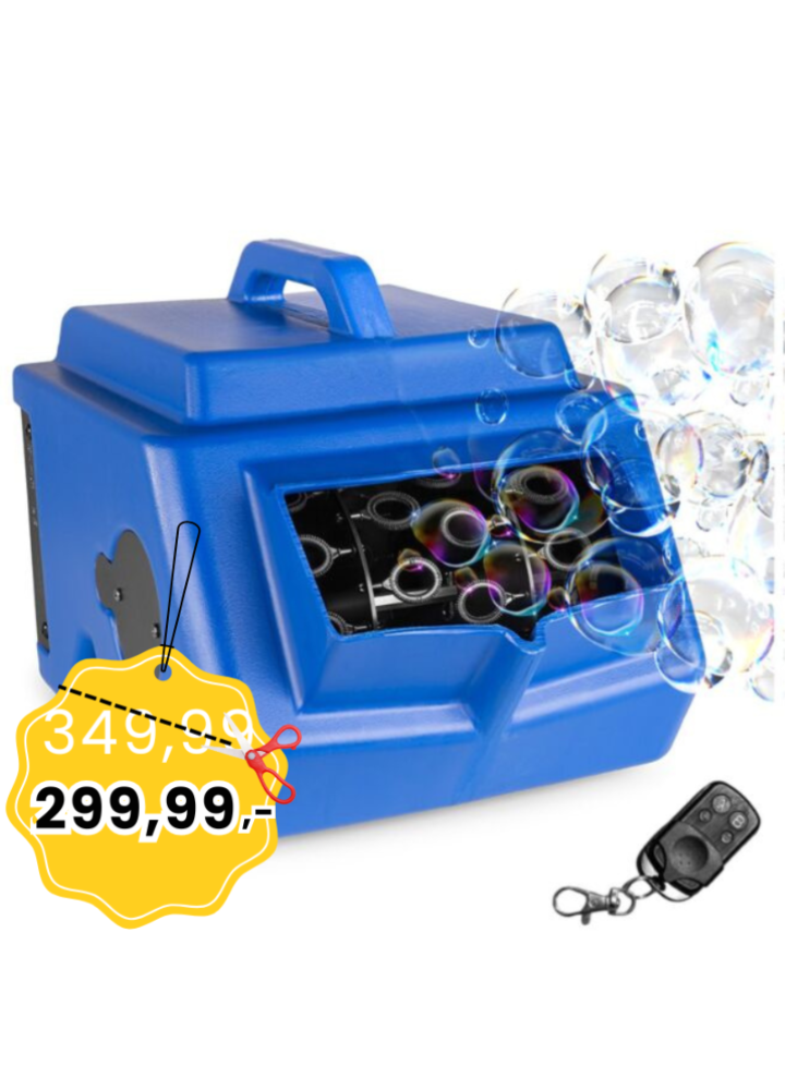 LIGHT4ME BUBBLE BLUE DOUBLE podwójna mocna wytwornica baniek mydlanych pilot