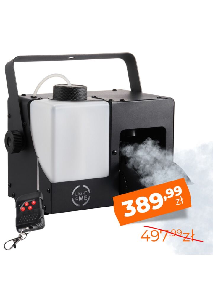 LIGHT4ME FAZE 500W generator wytwornica dymu mgły DMX pilot bezprzewodowy uchwyt montażowy