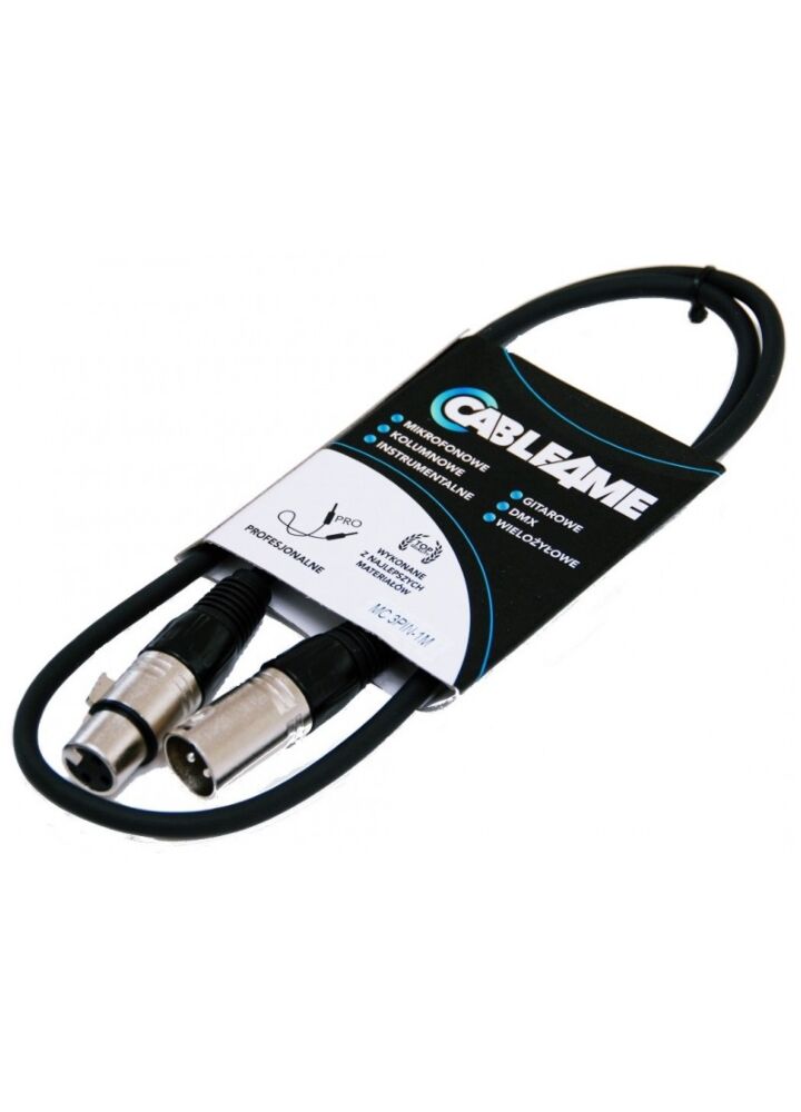CABLE4ME przewód mikrofonowy sygnałowy XLR/XLR 1m