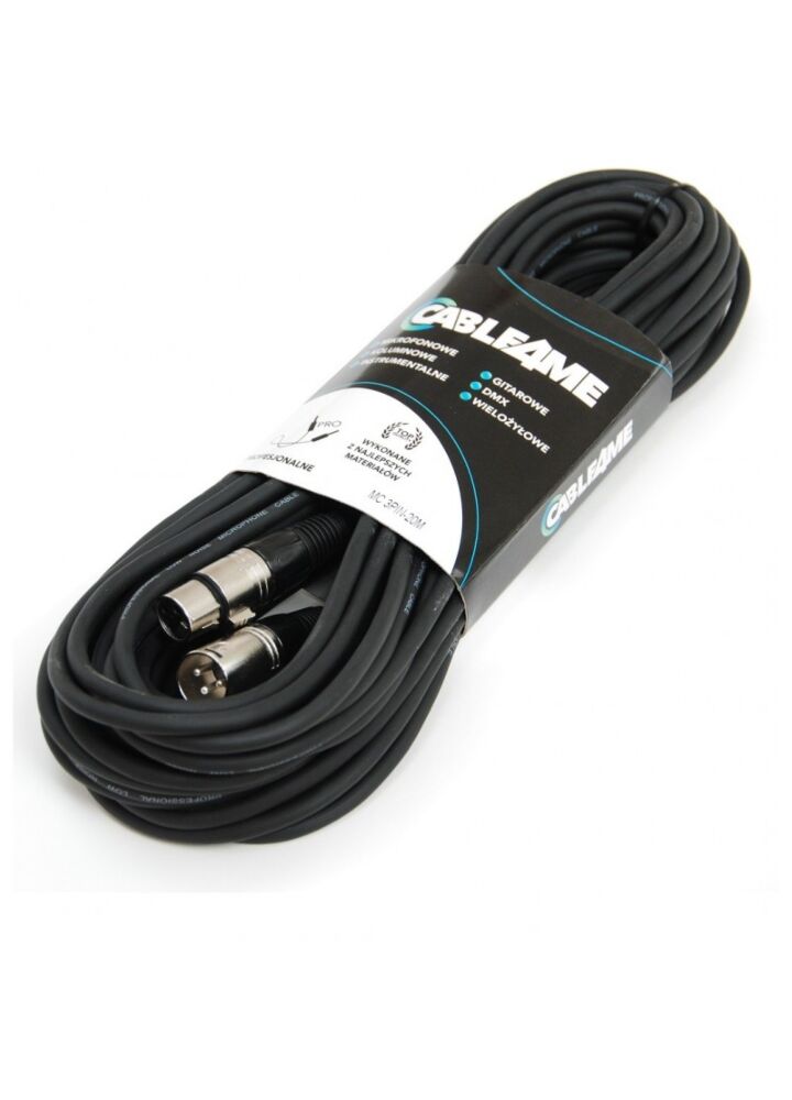 CABLE4ME przewód mikrofonowy sygnałowy XLR/XLR 20m