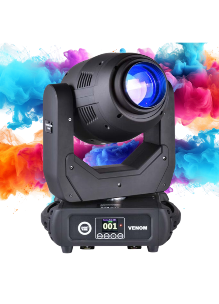 LIGHT4ME VENOM ZOOM 250W V2 głowica ruchoma LED beam spot wash