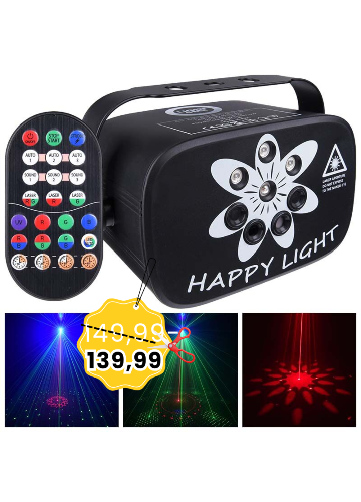 LIGHT4ME PARTY LIGHT 1 efekt LED oświetlenie disco laser UV