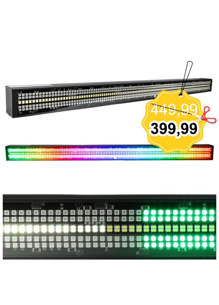 LIGHT4ME STROBE MULTI BAR listwa oświetleniowa stroboskop blinder oświetlacz efekt LED RGB+CW