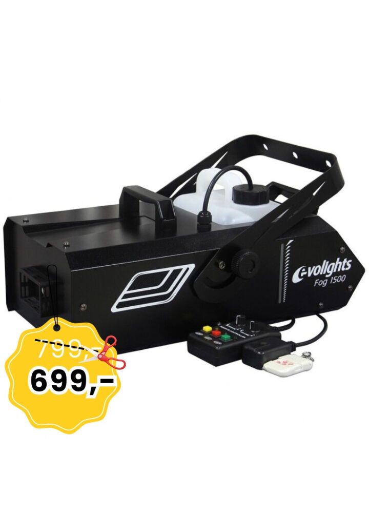 EVOLIGHTS FOG 1500 wytwornica dymu mgły timer + pilot