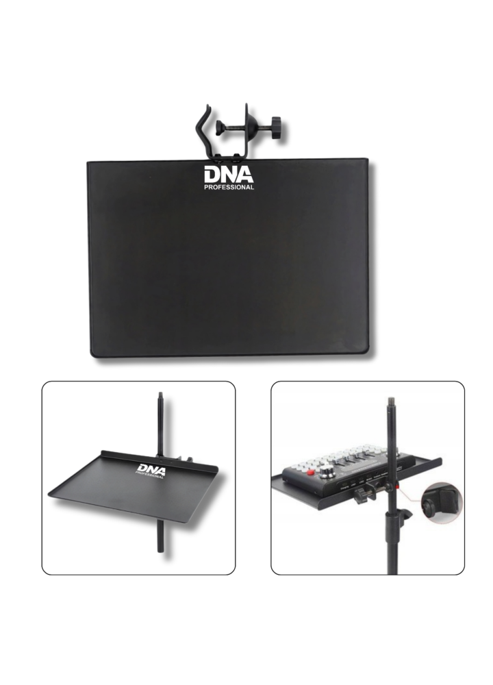 DNA SCT1 półka taca do statywu stojaka czarna na mikser interfejs audio akcesoria regulowany uchwyt 18x24 cm do 1 kg