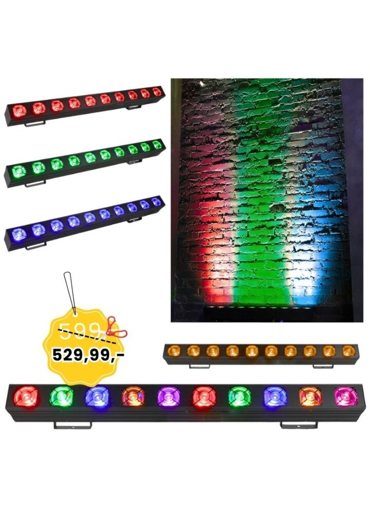 LIGHT4ME PIXEL 1020 RGBA listwa oświetleniowa belka LED oświetlenie sceniczne 10x20W SMD5060