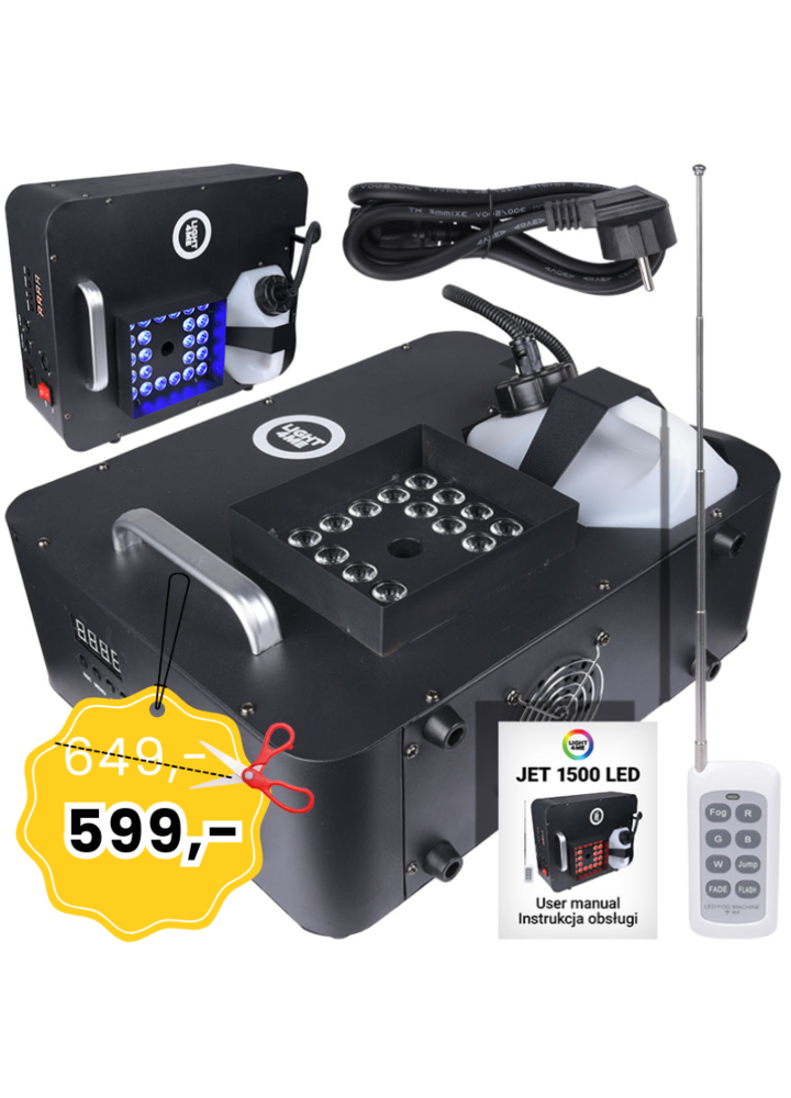 LIGHT4ME JET 1500 LED wytwornica dymu pionowego na pilota
