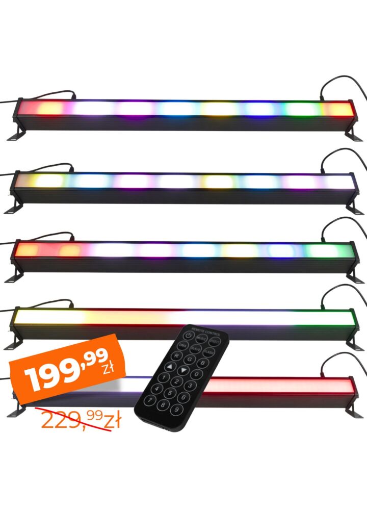 LIGHT4ME WASH BAR FROST IR SMD listwa oświetleniowa wall washer dekoracja światłem 192x1,5W RGB SMD5050 LED