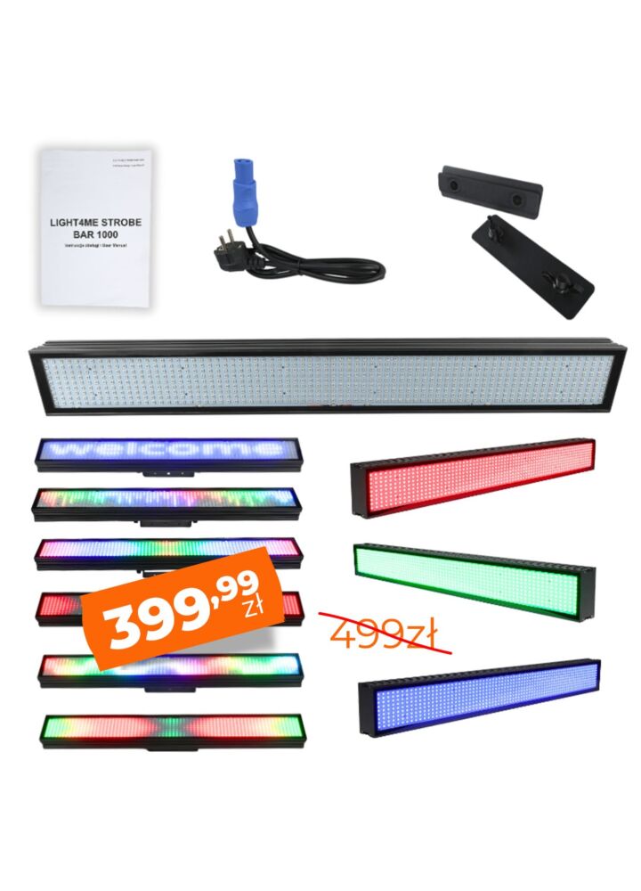 LIGHT4ME STROBE BAR 1000 RGB listwa oświetleniowa stroboskop blinder oświetlacz efekt LED 666x0,3W SMD