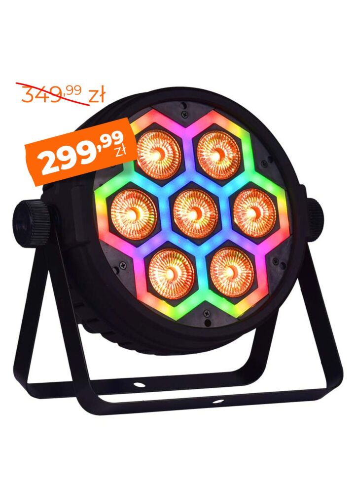LIGHT4ME FRAME PAR 7x12 LED RGBW reflektor efekt