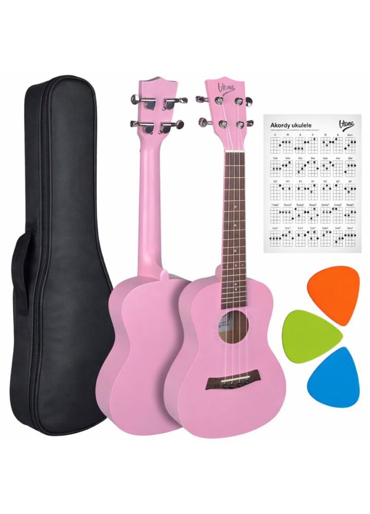 V-TONE UK23 PK ukulele koncertowe akustyczne 23" różowe + pokrowiec