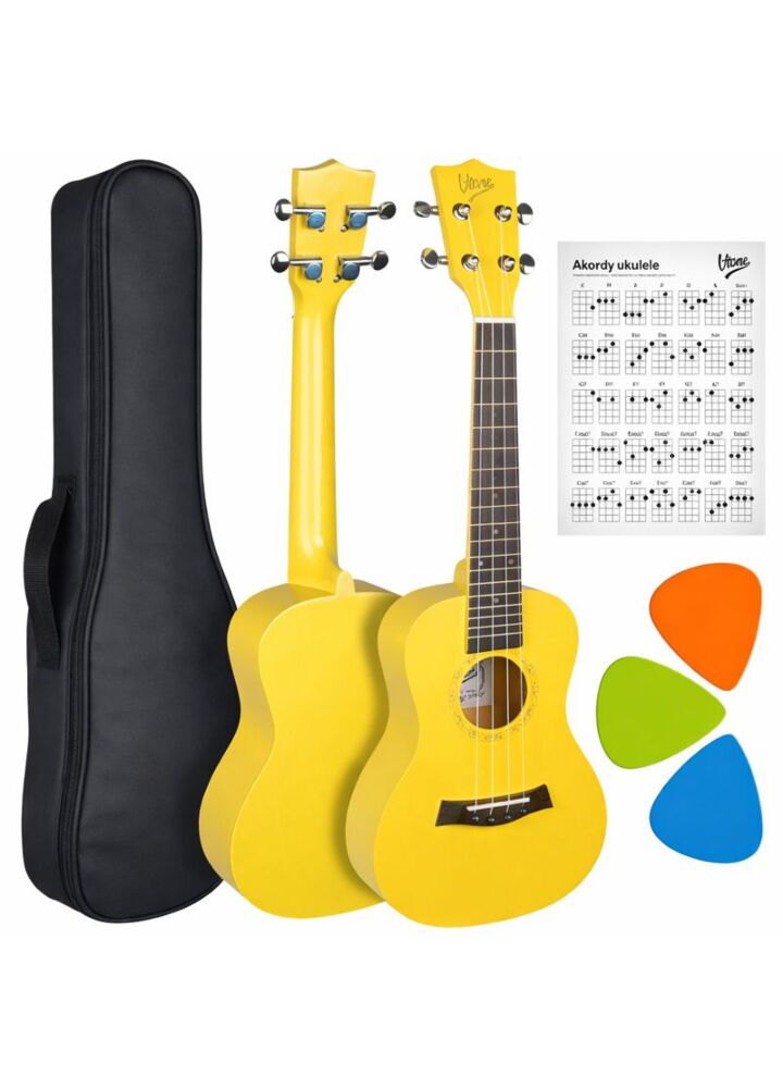 V-TONE UK23 YL ukulele koncertowe akustyczne 23" żółte + pokrowiec