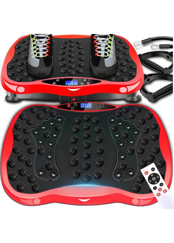 DH Line VP1 platforma wibracyjna wyszczuplająca masażer fitness trening całego ciała 2x ekspander pilot bezprzewodowy zestaw