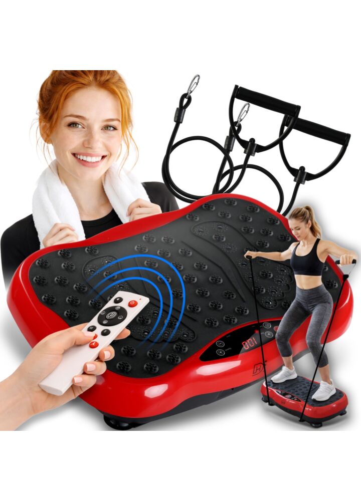 DH Line VP1 platforma wibracyjna wyszczuplająca masażer fitness trening całego ciała 2x ekspander pilot bezprzewodowy zestaw