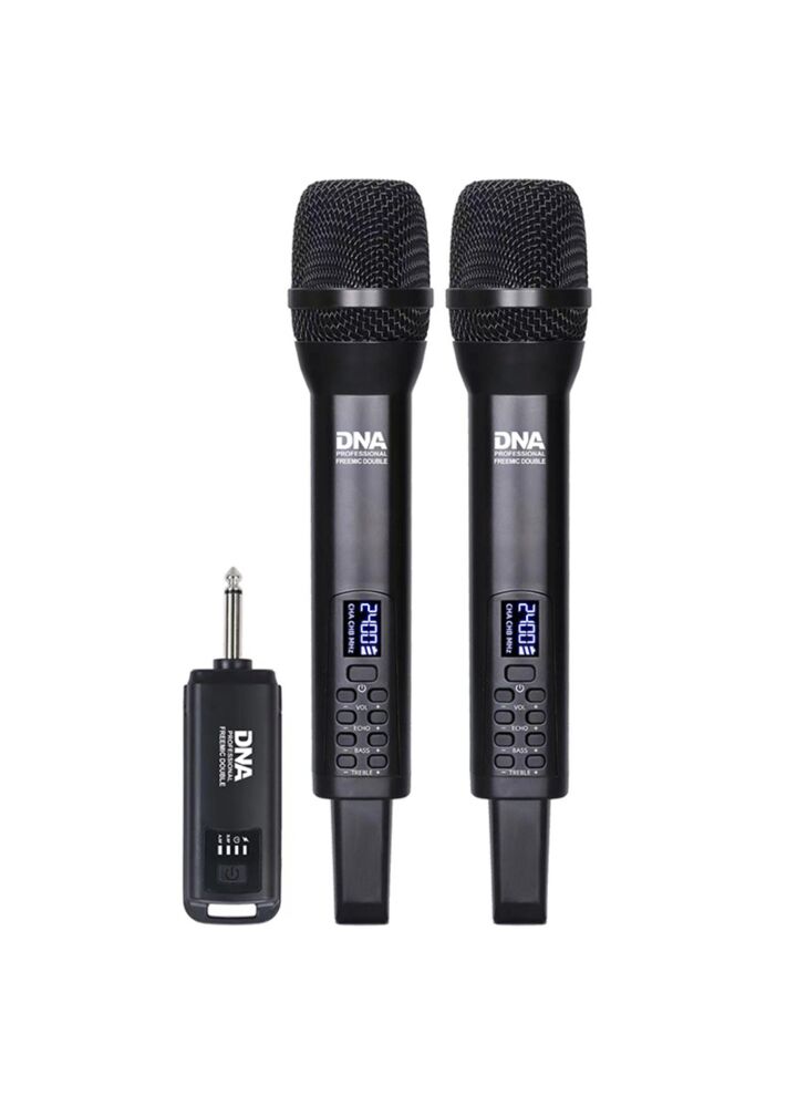DNA FREEMIC DOUBLE mikrofon bezprzewodowy zestaw 2x nadajnik doręczny 2.4 GHz do 30 metrów