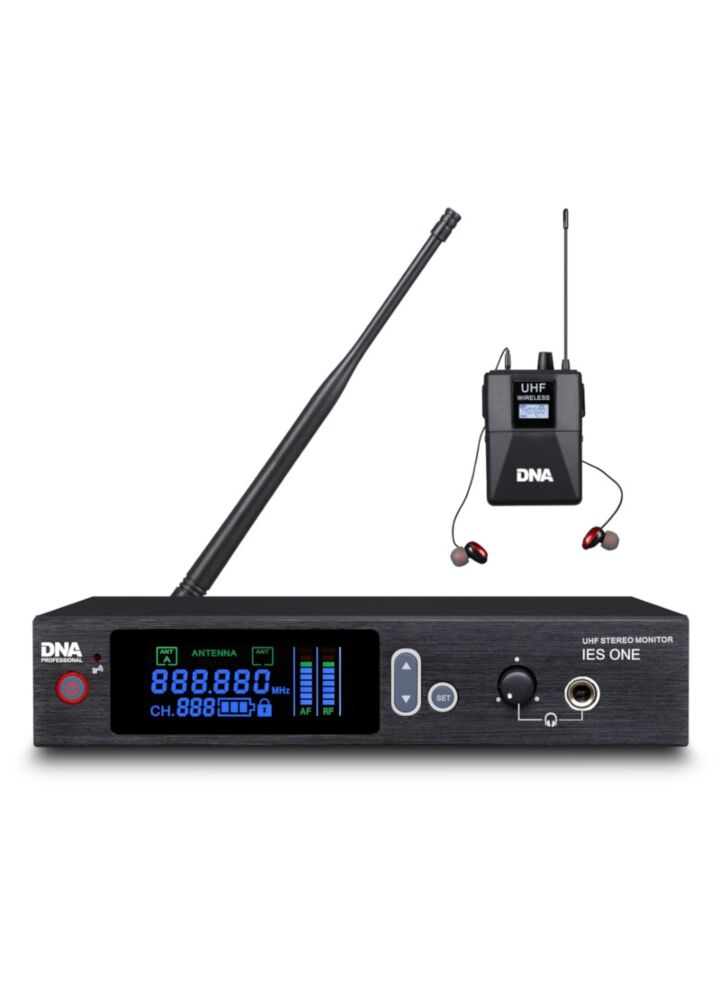 DNA IES ONE professional in-ear wireless stereo audio monitoring system UHF 550-580 MHz