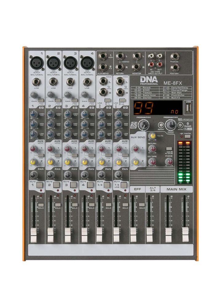 DNA ME-8FX mikser audio 8 kanał USB Bluetooth