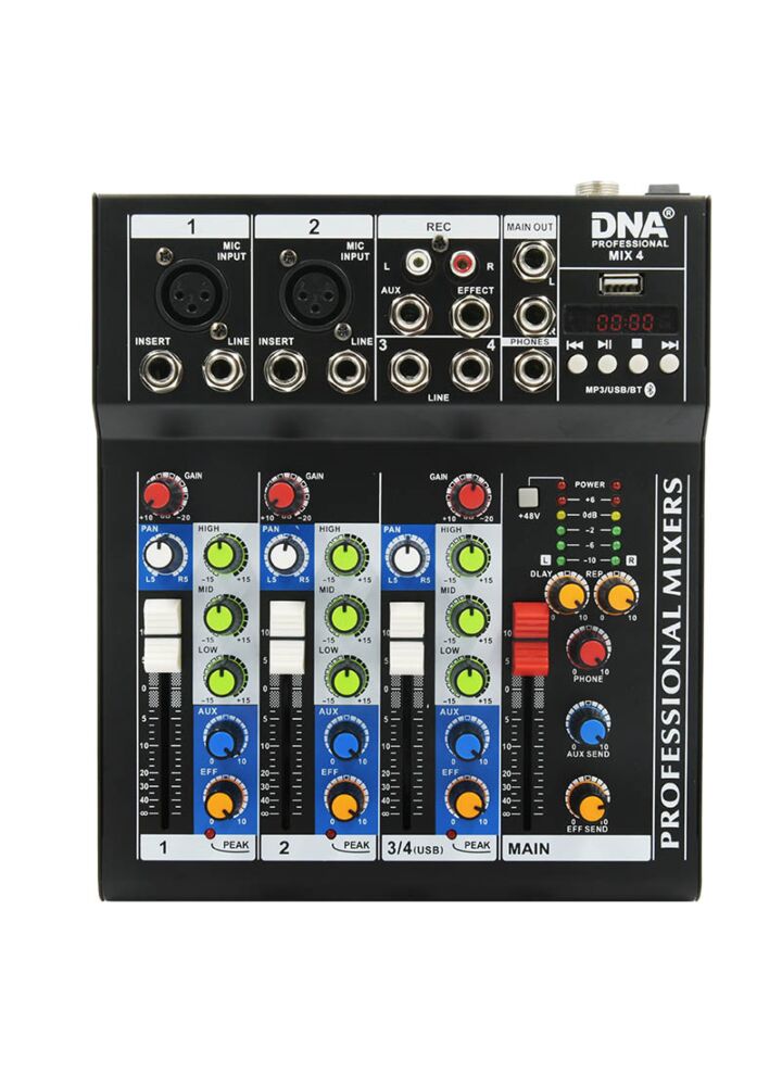 DNA MIX 4 mikser audio USB MP3 analogowy 4 kanały
