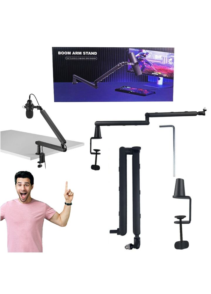 DNA TMS PRO 2 microphone stand desk boom arm black solid up to 2 kg hex key