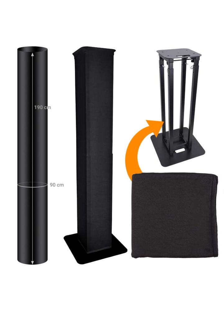 DNA TOTEM TOWER SCRIM BK materiał czarna lycra osłona podstawy