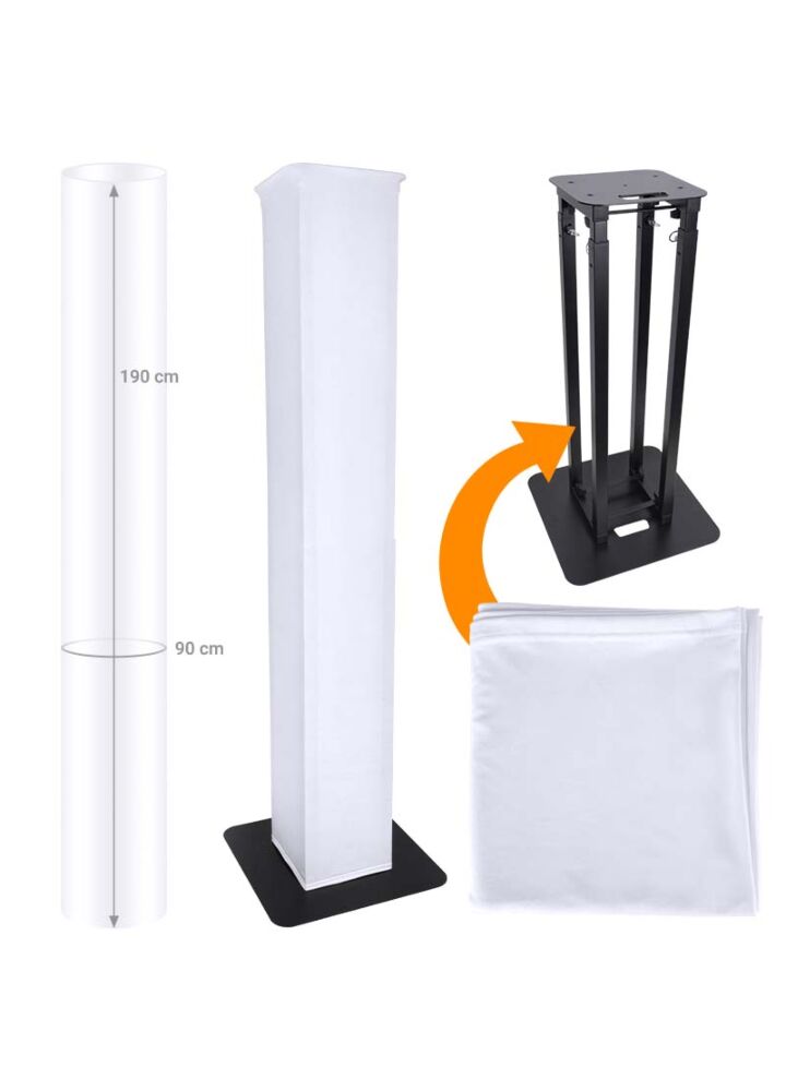 DNA TOTEM TOWER SCRIM WH materiał biała lycra osłona podstawy