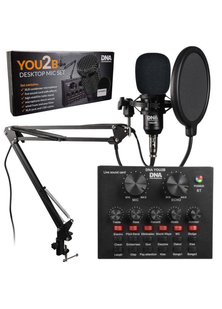 DNA YOU2B zestaw mikrofon interfejs audio statyw okablowanie POWYSTAWOWY