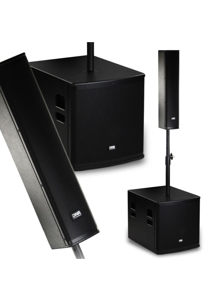 DNA BSX15 zestaw nagłośnieniowy aktywny system słupkowy 450W RMS Bluetooth TWS odtwarzacz MP3 DSP EQ